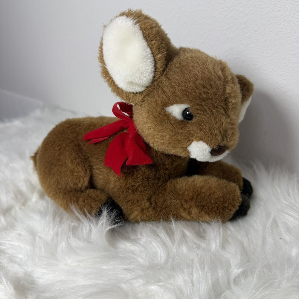 Vintage Jerry Elsner Deer Plush Jerry’s Pets Fawn Stuffed Made in Korea 10”